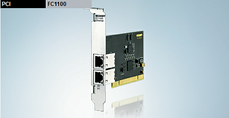 Beckhoff. подчинённая карта EtherCAT, 1 канал, EtherCAT IN и OUT (2 x RJ45), PCI-Express x1 - FC1121 Beckhoff
