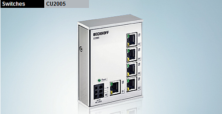 Beckhoff. 8-портовый-ГБit сетевой коммутатор (свитч), 10BASE-T/100BASE Tx/1000BASE T Ethernet с 8 x RJ45 - CU2208 Beckhoff